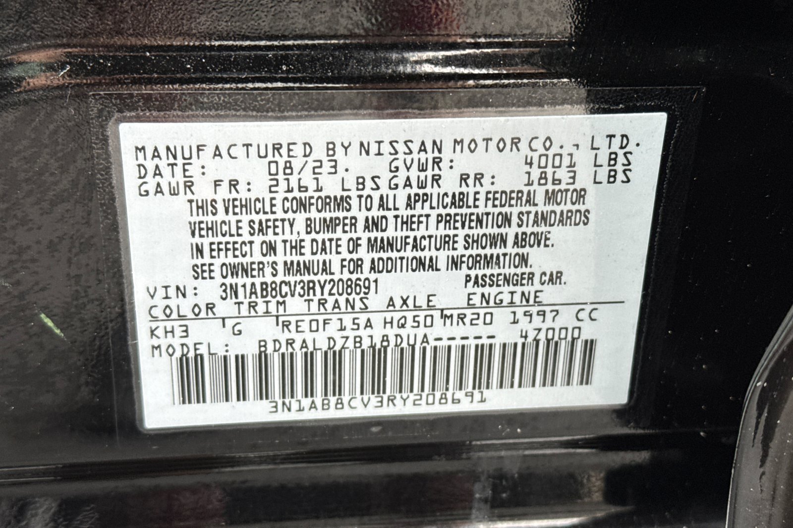 Used 2024 Nissan Sentra SV w/ Trunk Package FWD image 34
