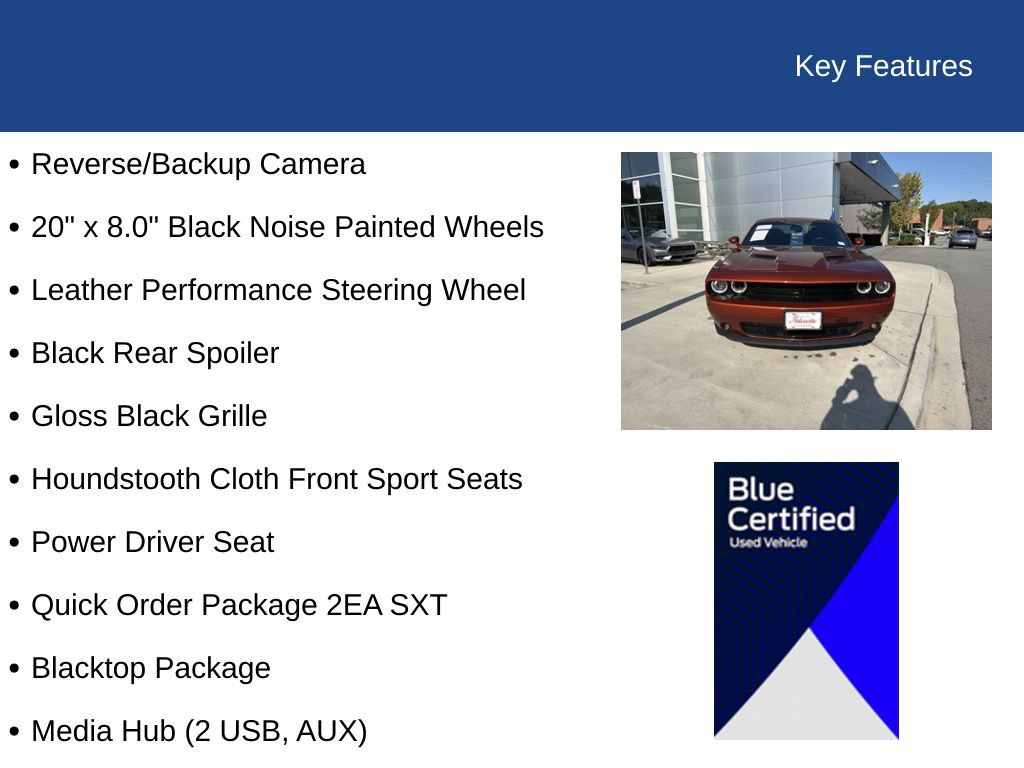 Used 2020 Dodge Challenger SXT w/ Blacktop Package RWD image 30