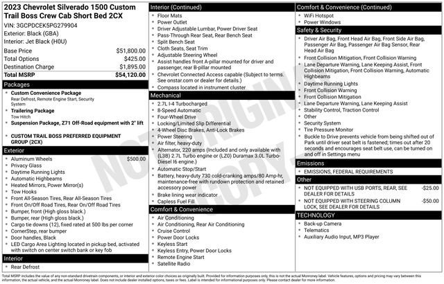 Used 2023 Chevrolet Silverado 1500 Custom Trail Boss image 34