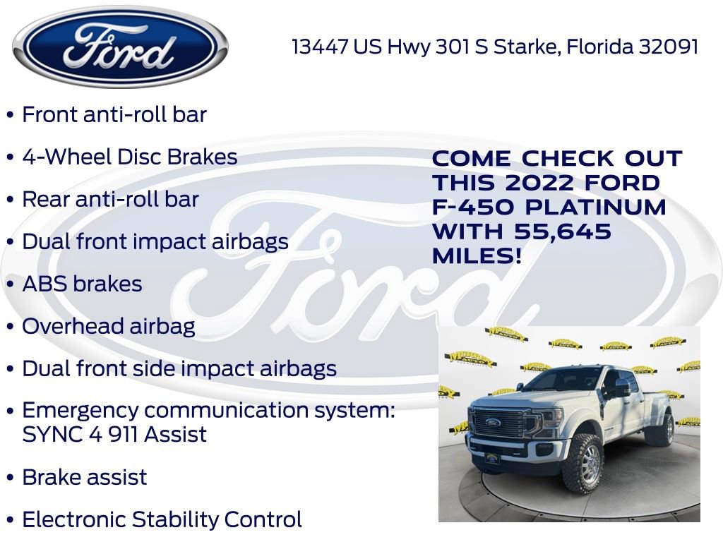 Certified 2022 Ford F450 Platinum w/ FX4 Off-Road Package image 32
