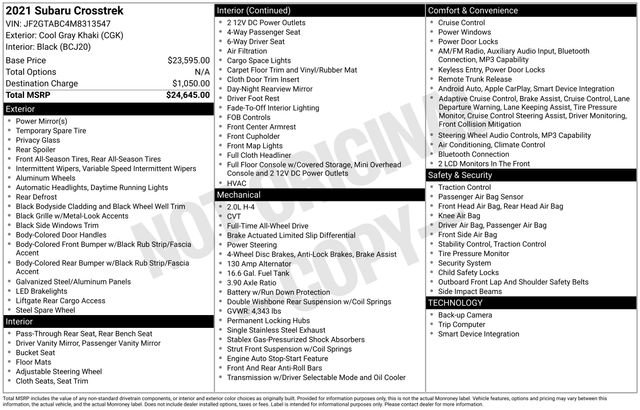 Used 2021 Subaru Crosstrek 2.0i image 33