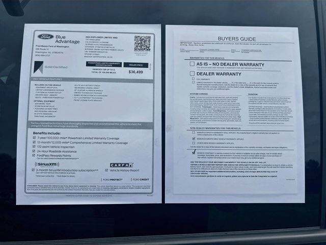 Certified 2024 Ford Explorer Limited w/ Limited Technology Package AWD/4WD image 44