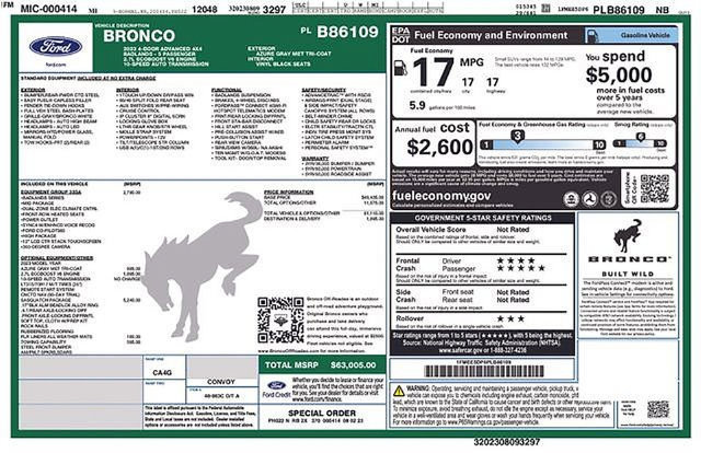 Certified 2023 Ford Bronco Badlands w/ Sasquatch Package AWD/4WD image 14