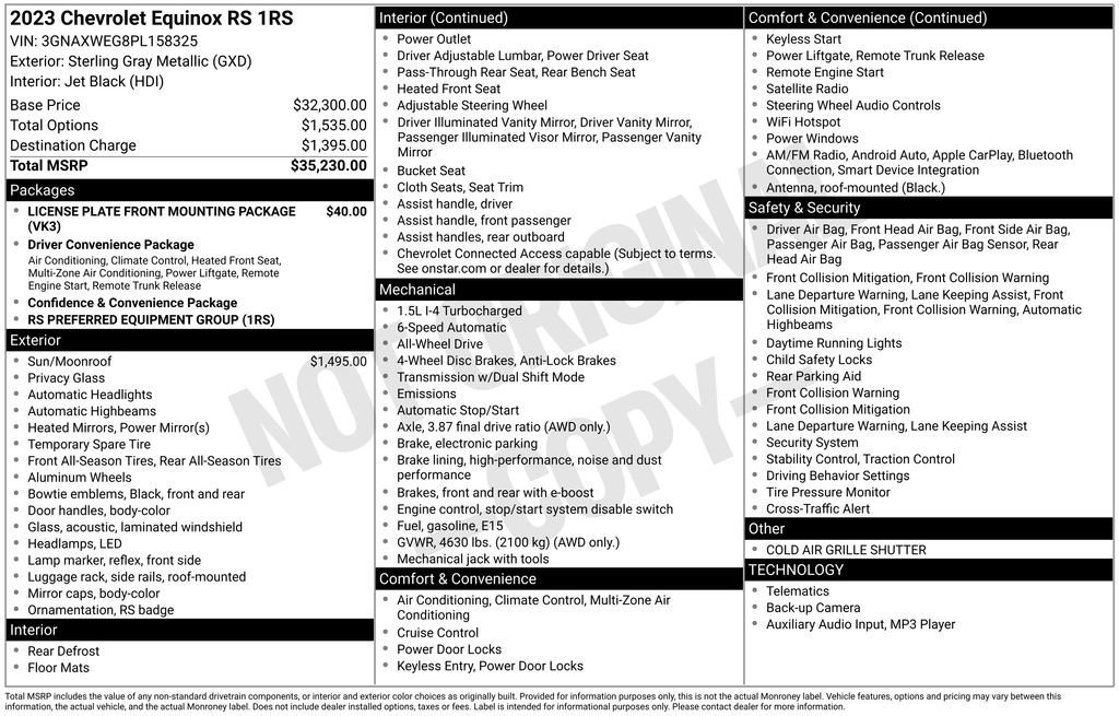 Used 2023 Chevrolet Equinox RS image 24