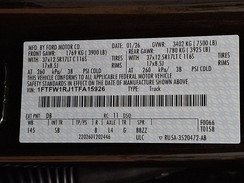 Certified 2026 Ford F150 Raptor w/ Equipment Group 803A Raptor R AWD/4WD image 29