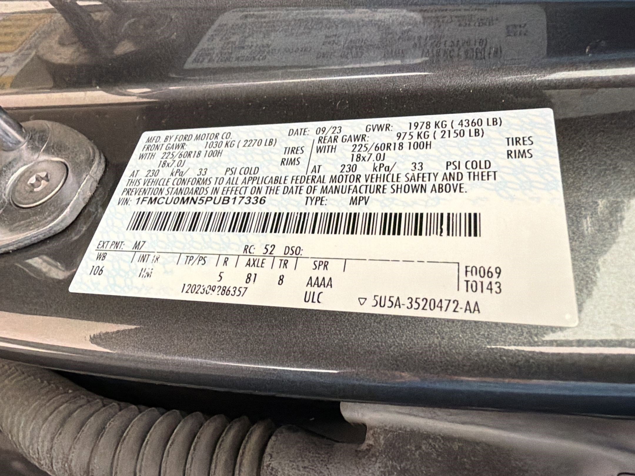 Certified 2023 Ford Escape ST-Line w/ Tech Pack #1 image 19