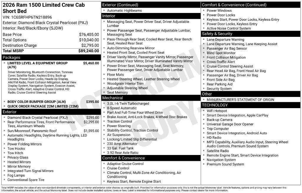 Used 2026 RAM 1500 Limited AWD/4WD image 36