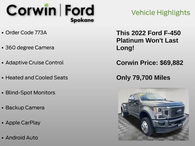 Certified 2022 Ford F450 Platinum w/ FX4 Off-Road Package image 7