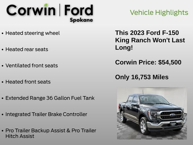 Certified 2023 Ford F150 King Ranch w/ Equipment Group 601A High AWD/4WD image 25