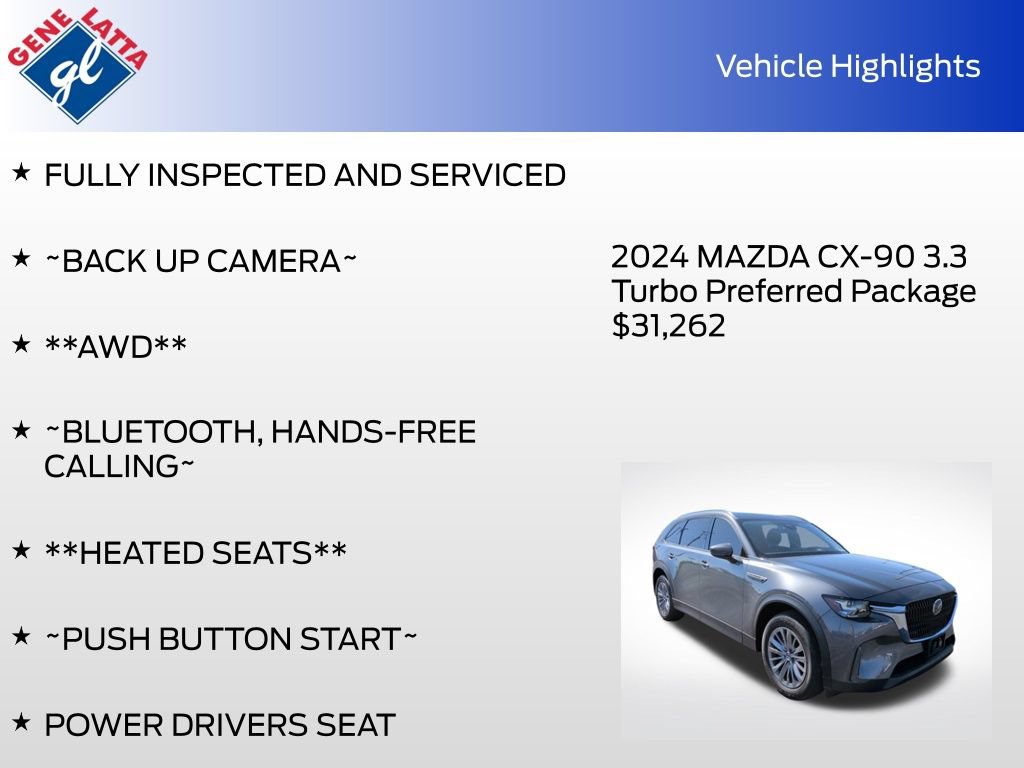 Used 2024 MAZDA CX-90 3.3 Turbo w/ Preferred Package AWD/4WD image 36