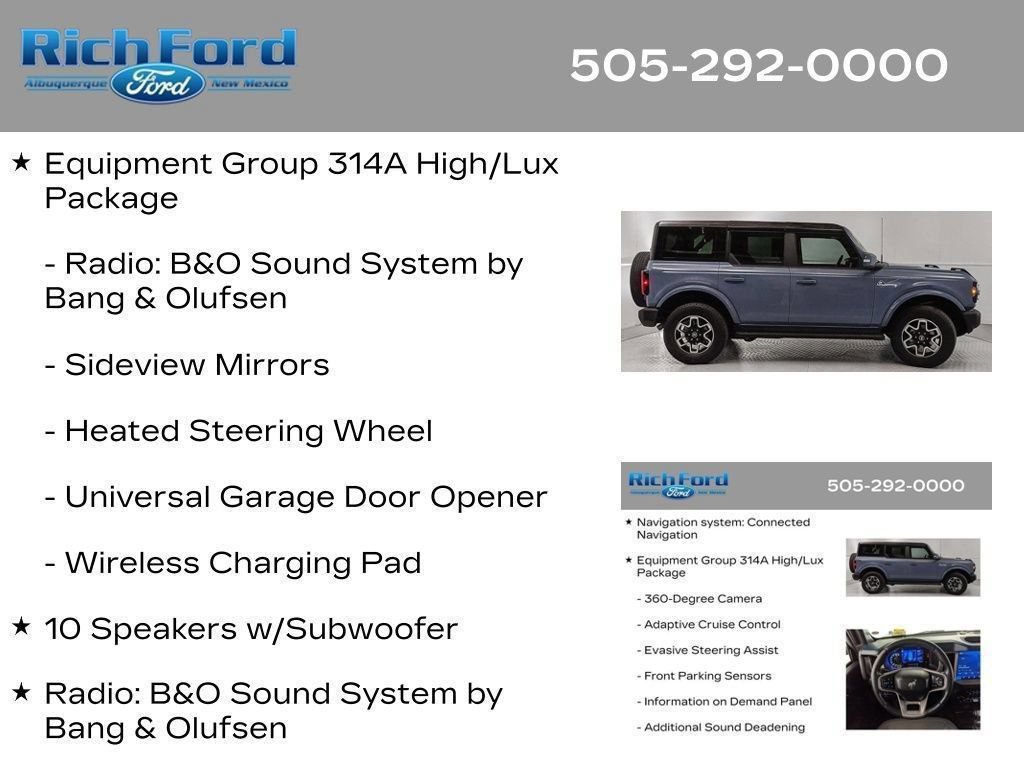 Certified 2024 Ford Bronco Outer Banks AWD/4WD image 77