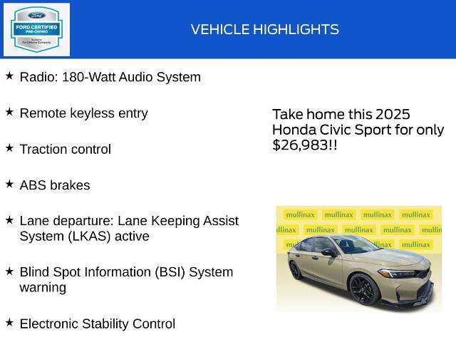 Used 2025 Honda Civic Sport image 17
