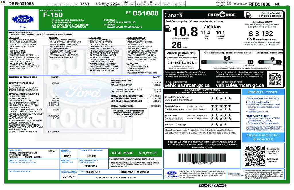 Certified 2024 Ford F150 XLT w/ Equipment Group 302A MID AWD/4WD image 20