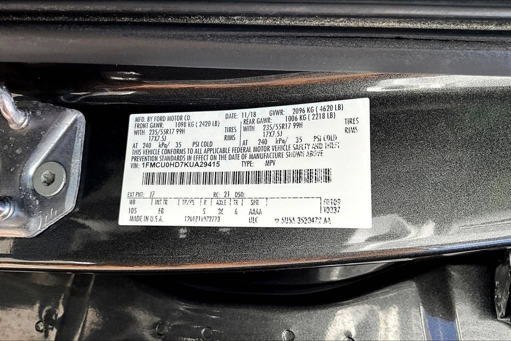 Certified 2019 Ford Escape SEL FWD image 21