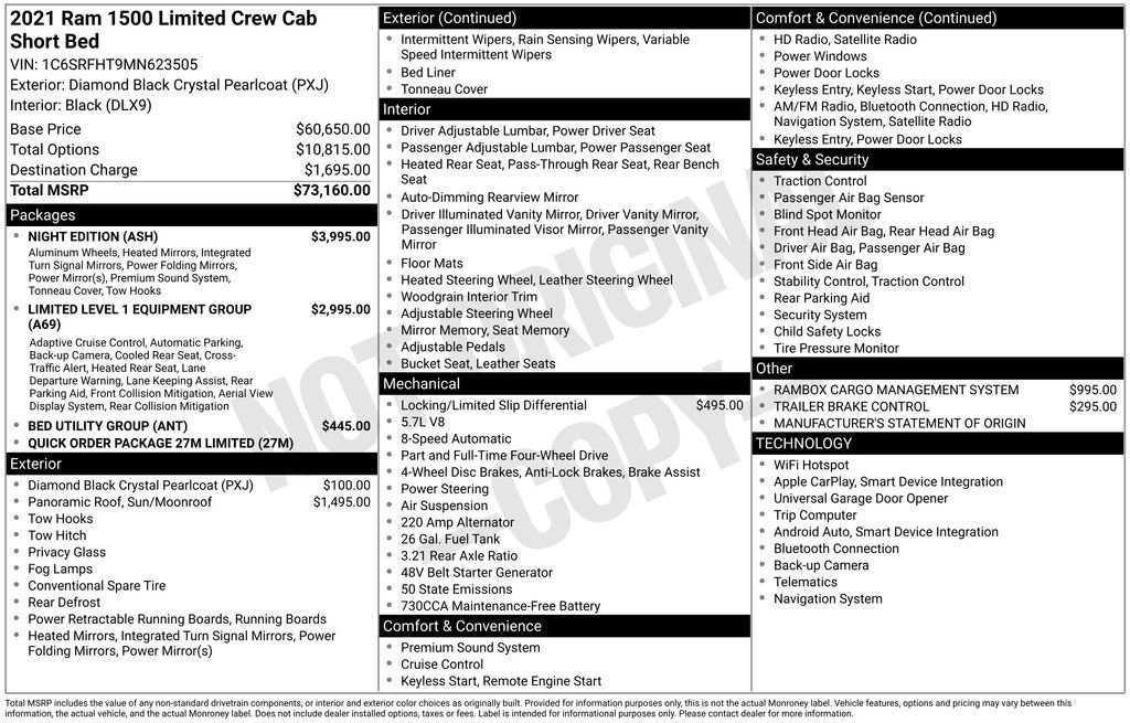 Used 2021 RAM 1500 Limited w/ Night Edition image 10