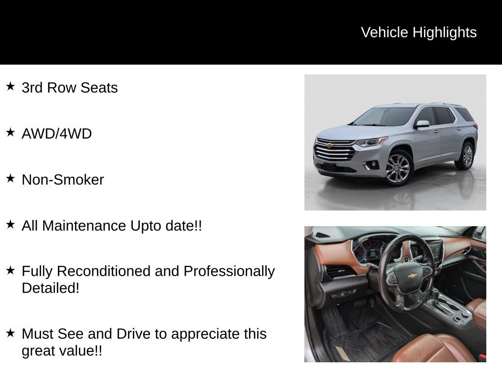Used 2018 Chevrolet Traverse High Country w/ LPO, Floor Liner Package image 10