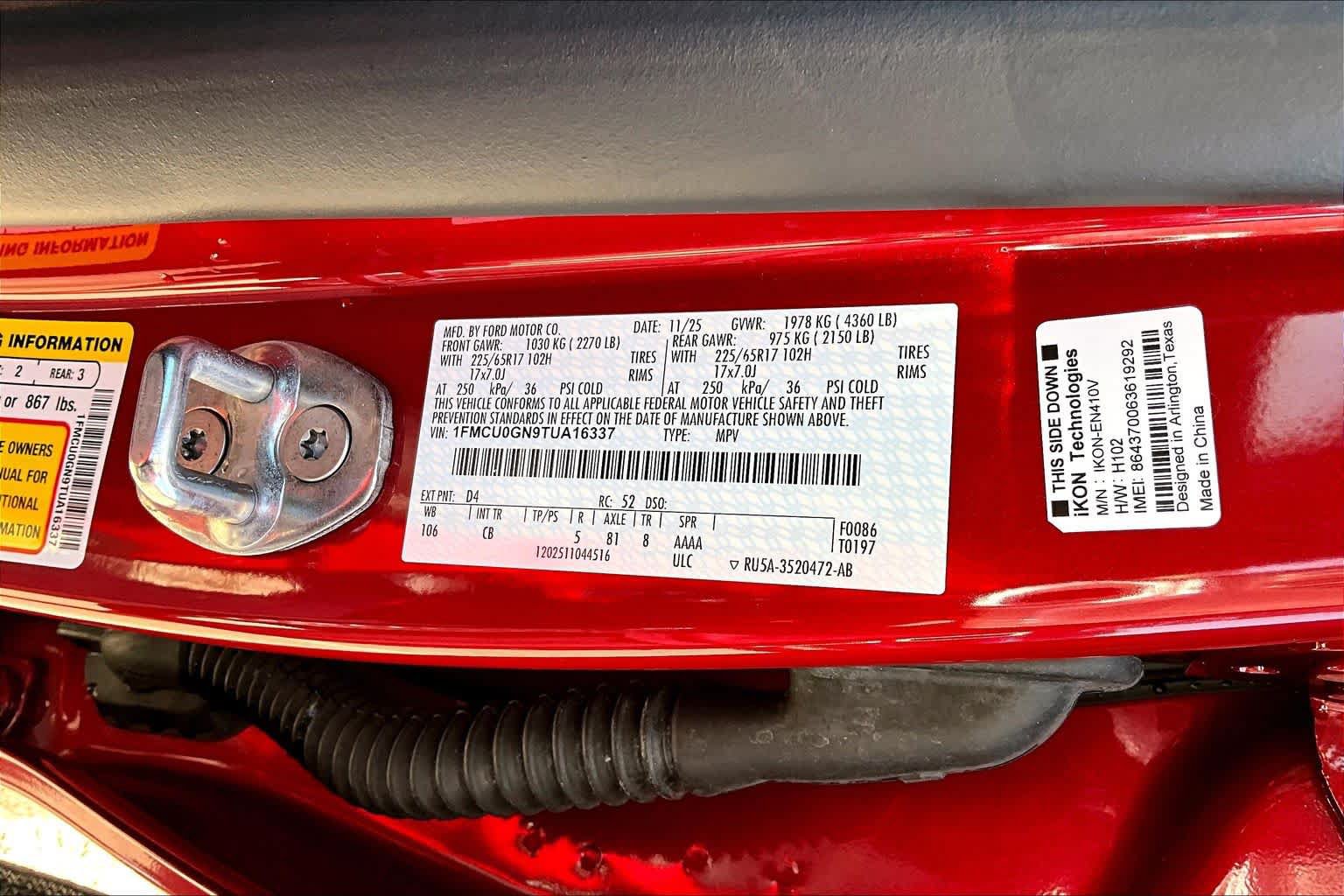 Certified 2026 Ford Escape Active w/ Tech Pack #1 FWD image 34