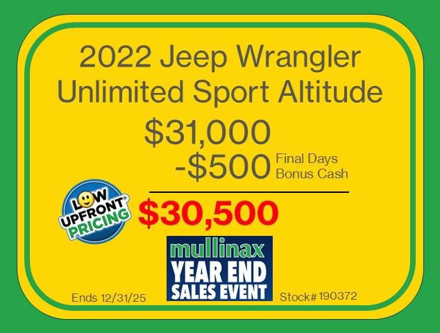 Used 2022 Jeep Wrangler Unlimited Sport image 10