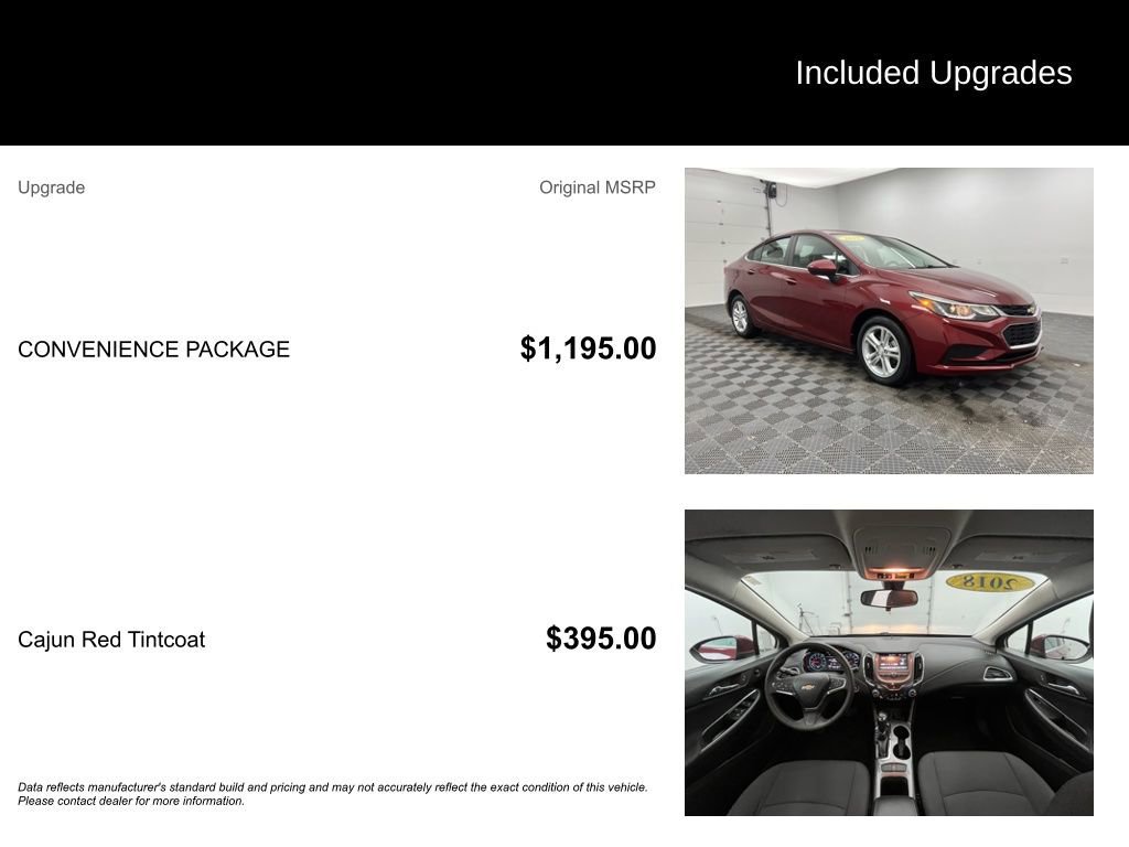 Used 2018 Chevrolet Cruze LT w/ Convenience Package image 11