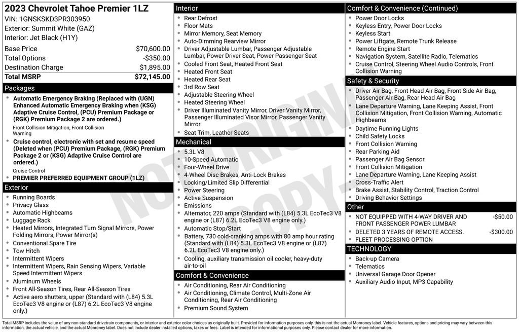 Used 2023 Chevrolet Tahoe Premier AWD/4WD image 7