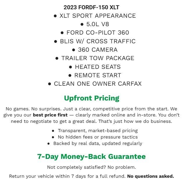 Certified 2023 Ford F150 XLT w/ Equipment Group 302A High image 2