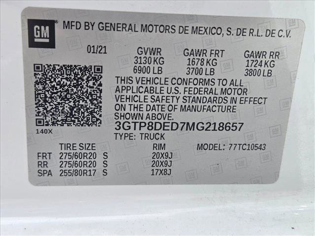 Used 2021 GMC Sierra 1500 SLT w/ SLT Premium Plus Package RWD image 21