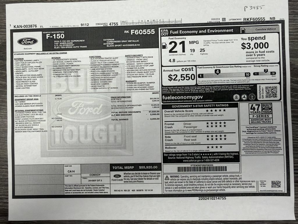 Certified 2024 Ford F150 XLT w/ Equipment Group 302A MID RWD image 31