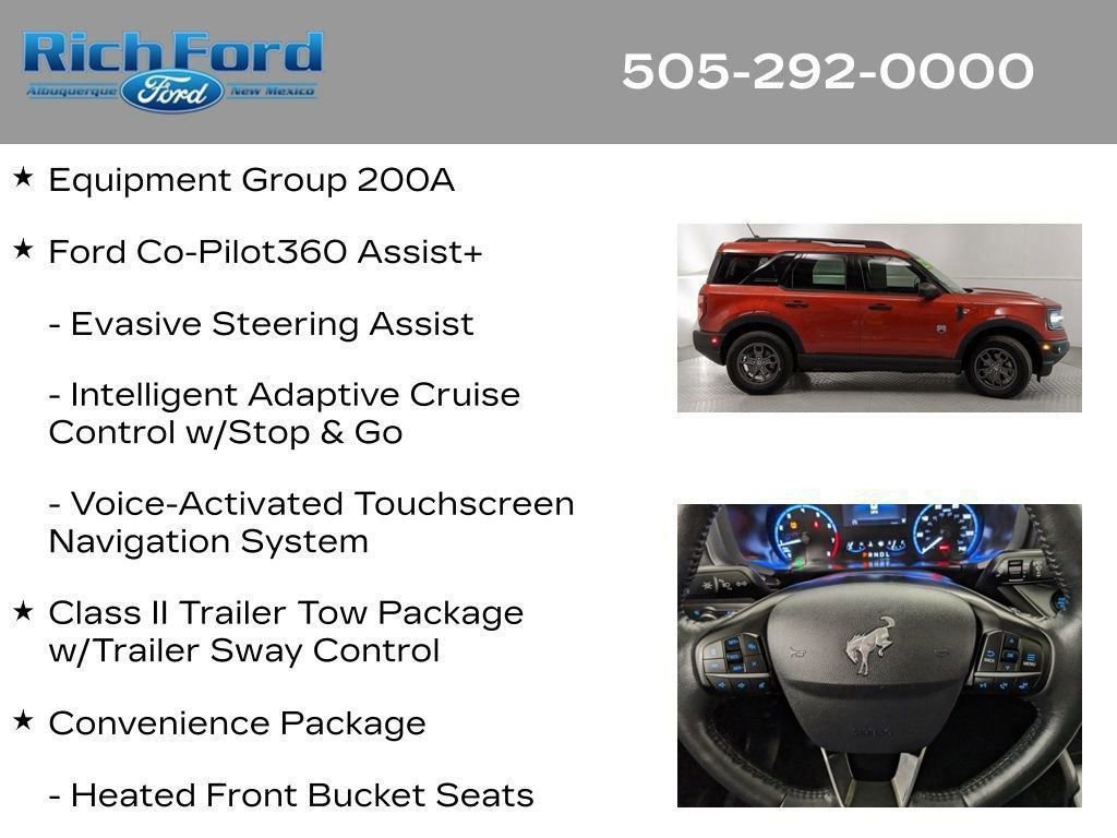 Certified 2022 Ford Bronco Sport Big Bend w/ Convenience Package AWD/4WD image 15