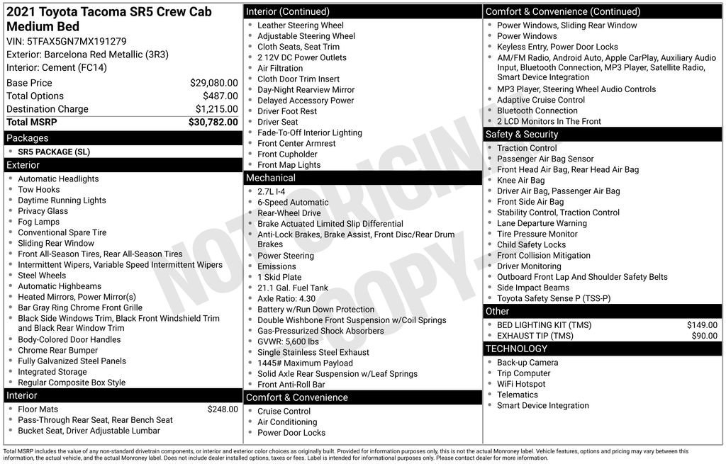 Used 2021 Toyota Tacoma SR5 image 10
