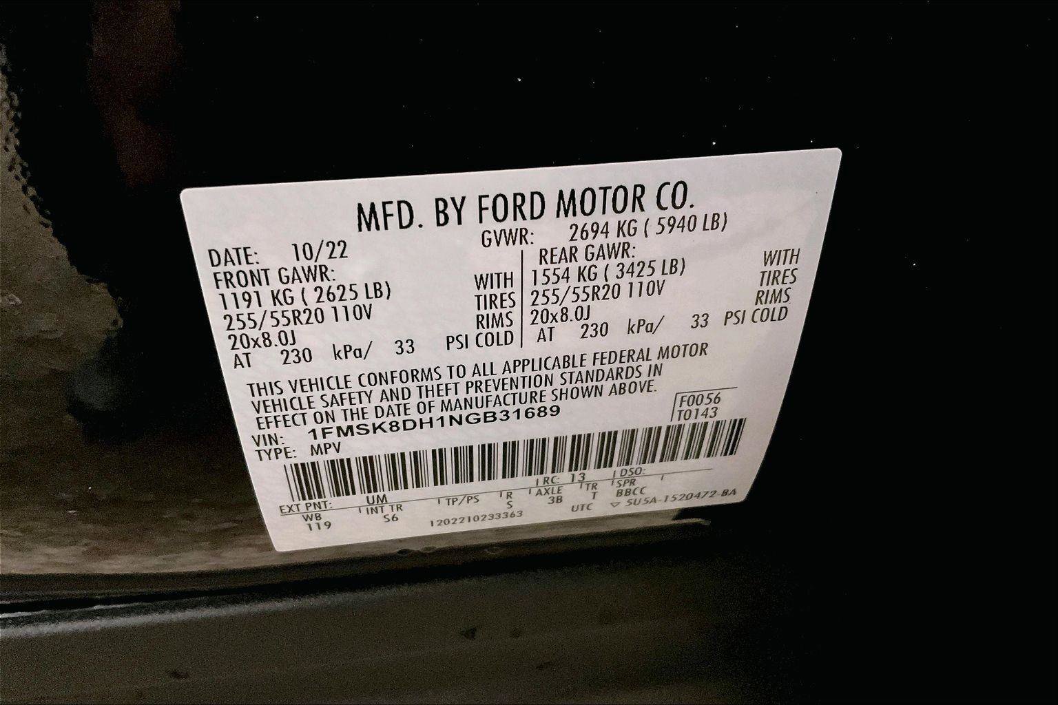 Certified 2022 Ford Explorer XLT w/ Equipment Group 202A image 34