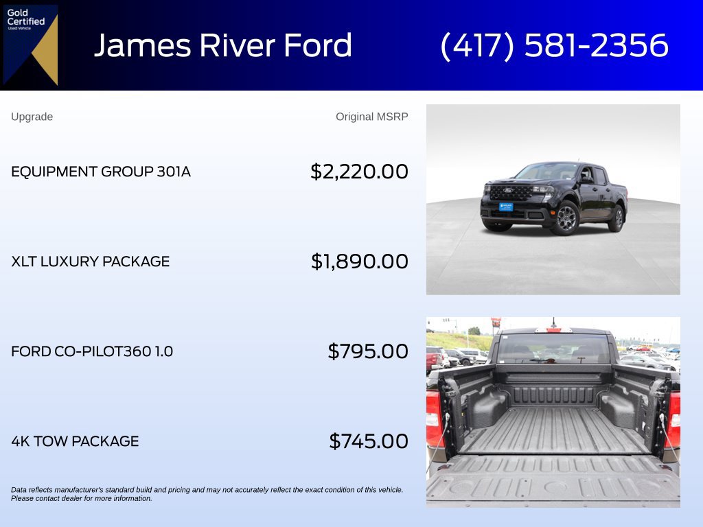 Certified 2025 Ford Maverick XLT w/ Equipment Group 301A AWD/4WD image 6