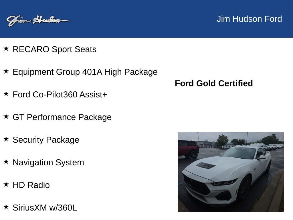 Certified 2024 Ford Mustang GT Premium w/ GT Performance Package RWD image 12