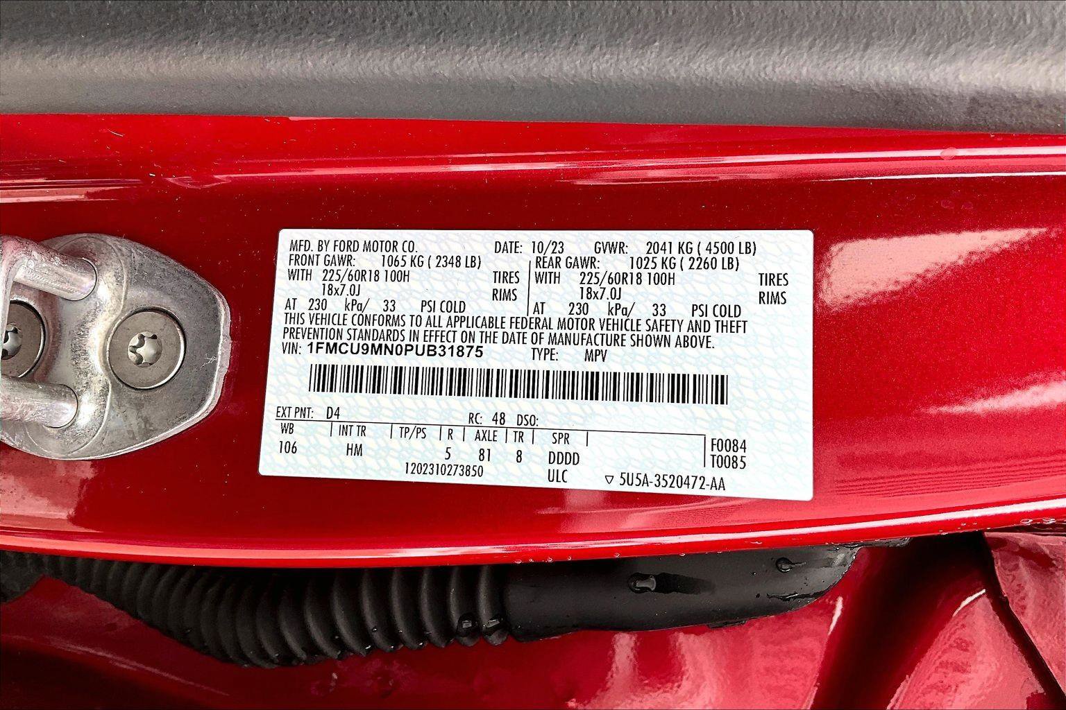 Certified 2023 Ford Escape ST-Line w/ Tech Pack #1 image 15