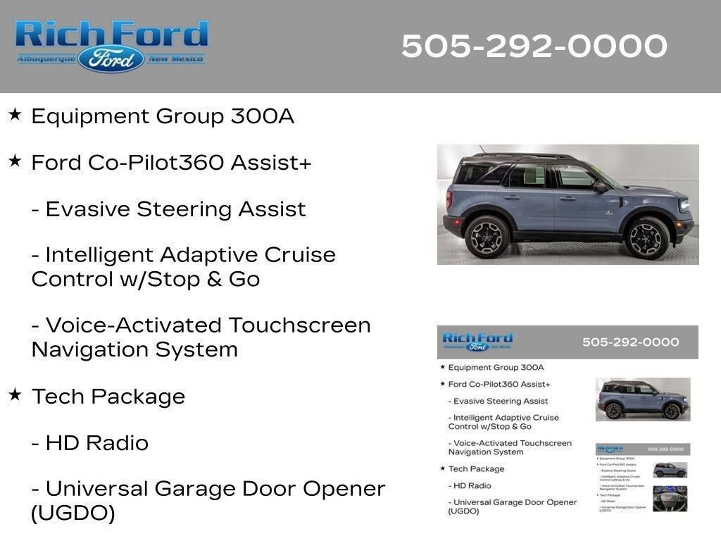Certified 2024 Ford Bronco Sport Outer Banks w/ Tech Package AWD/4WD image 12