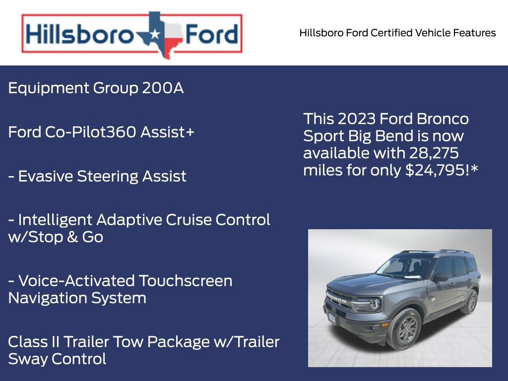 Certified 2023 Ford Bronco Sport Big Bend w/ Convenience Package AWD/4WD image 5