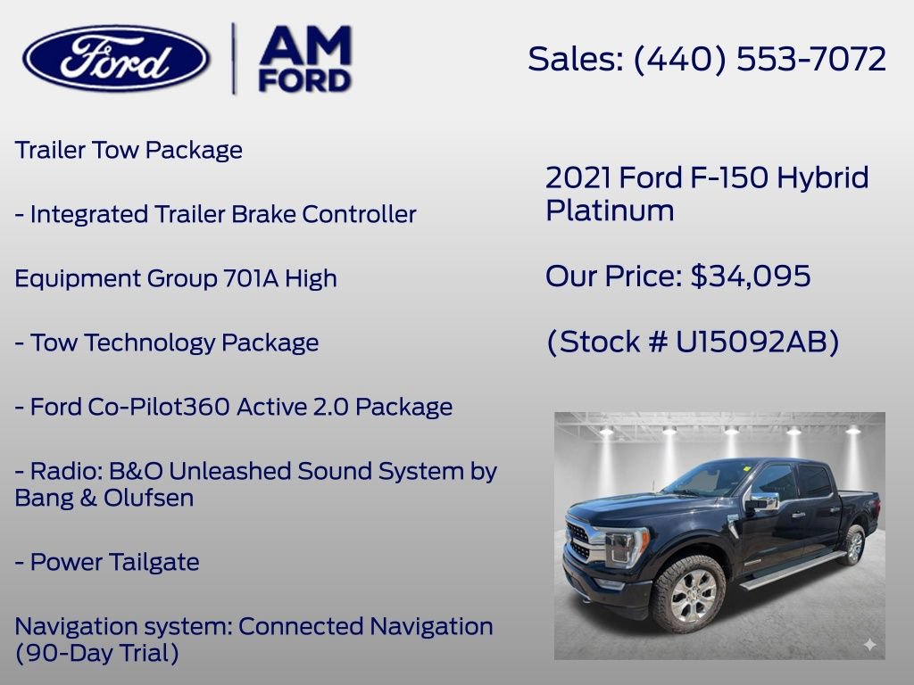 Certified 2021 Ford F150 Platinum w/ Equipment Group 701A High AWD/4WD image 13