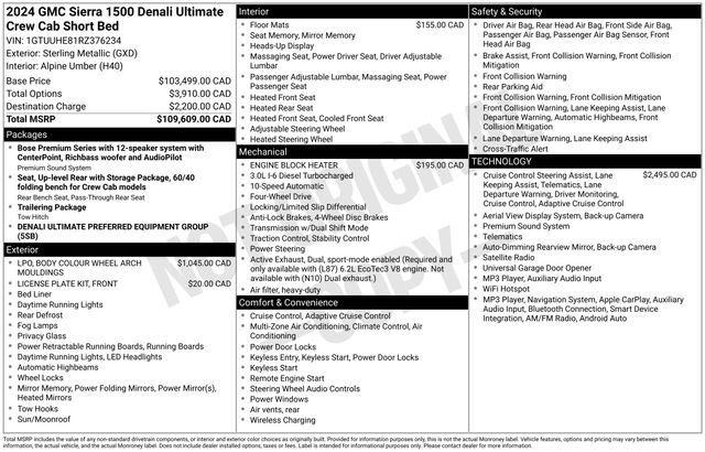Used 2024 GMC Sierra 1500 Denali Ultimate AWD/4WD image 2