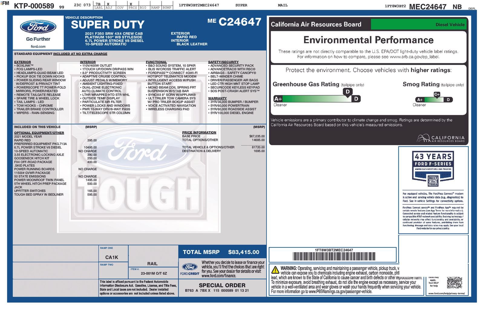 Certified 2021 Ford F350 Platinum AWD/4WD image 19