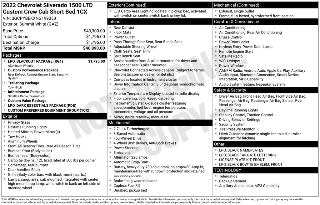 Used 2022 Chevrolet Silverado 1500 Custom w/ LPO, Blackout Package AWD/4WD video 2