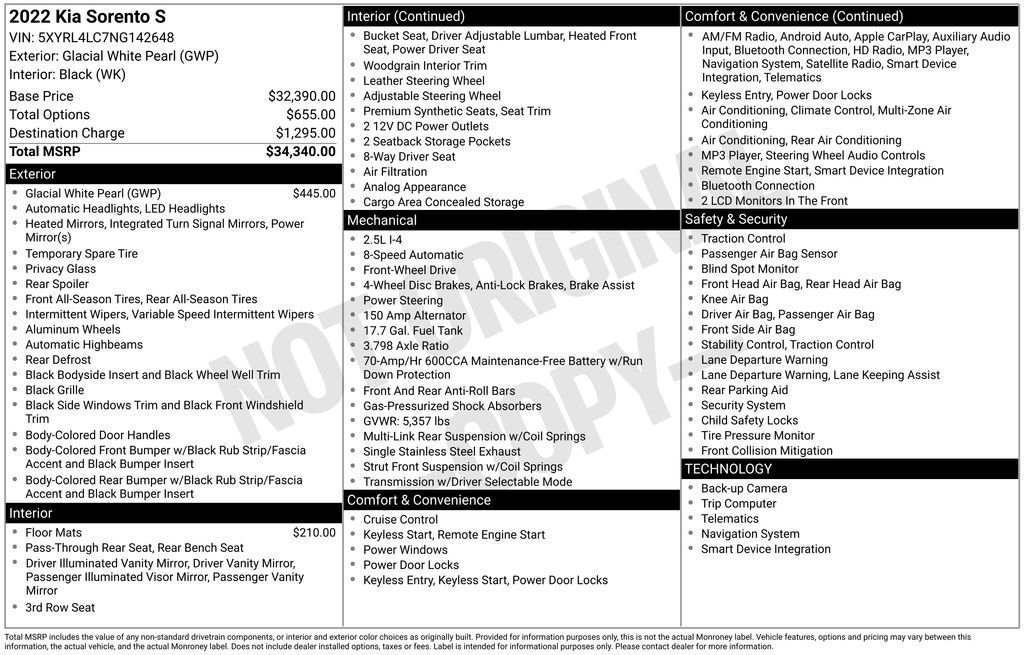 Used 2022 Kia Sorento S image 6