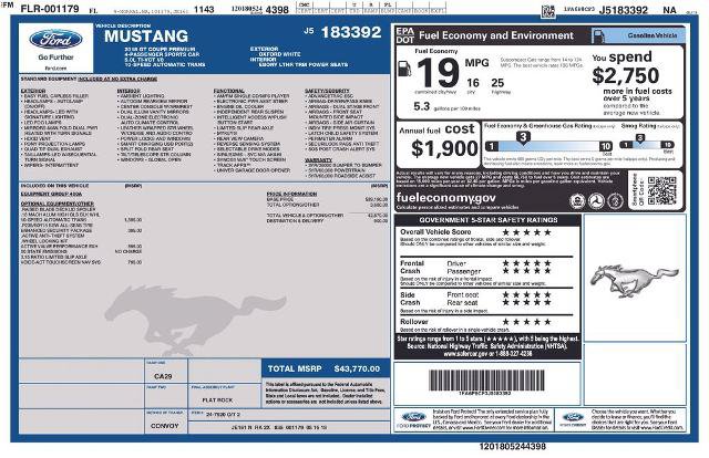 Certified 2018 Ford Mustang GT Premium w/ Enhanced Security Package RWD image 8