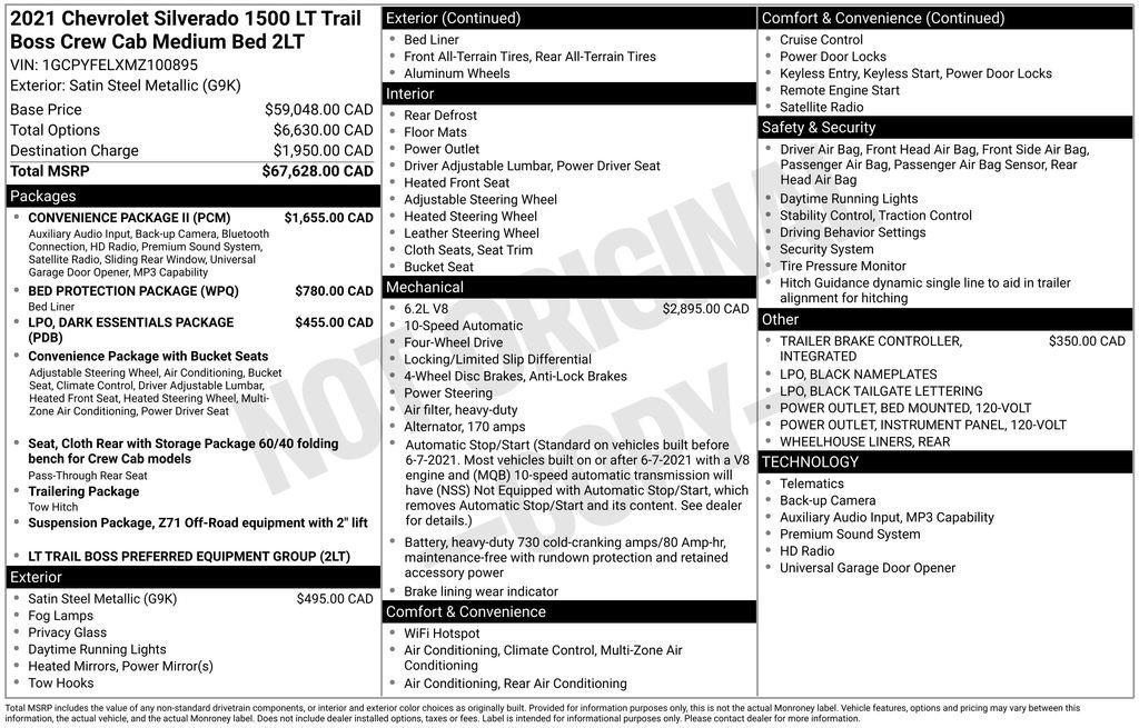 Used 2021 Chevrolet Silverado 1500 LT Trail Boss w/ Convenience Package II image 43