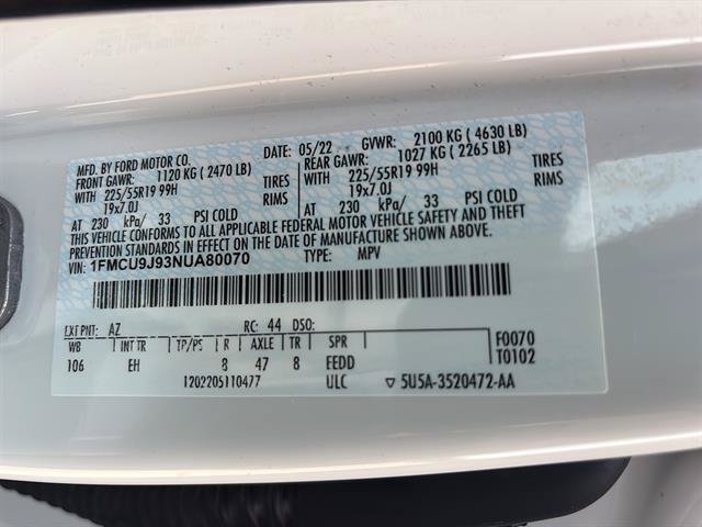 Certified 2022 Ford Escape Titanium AWD/4WD image 21