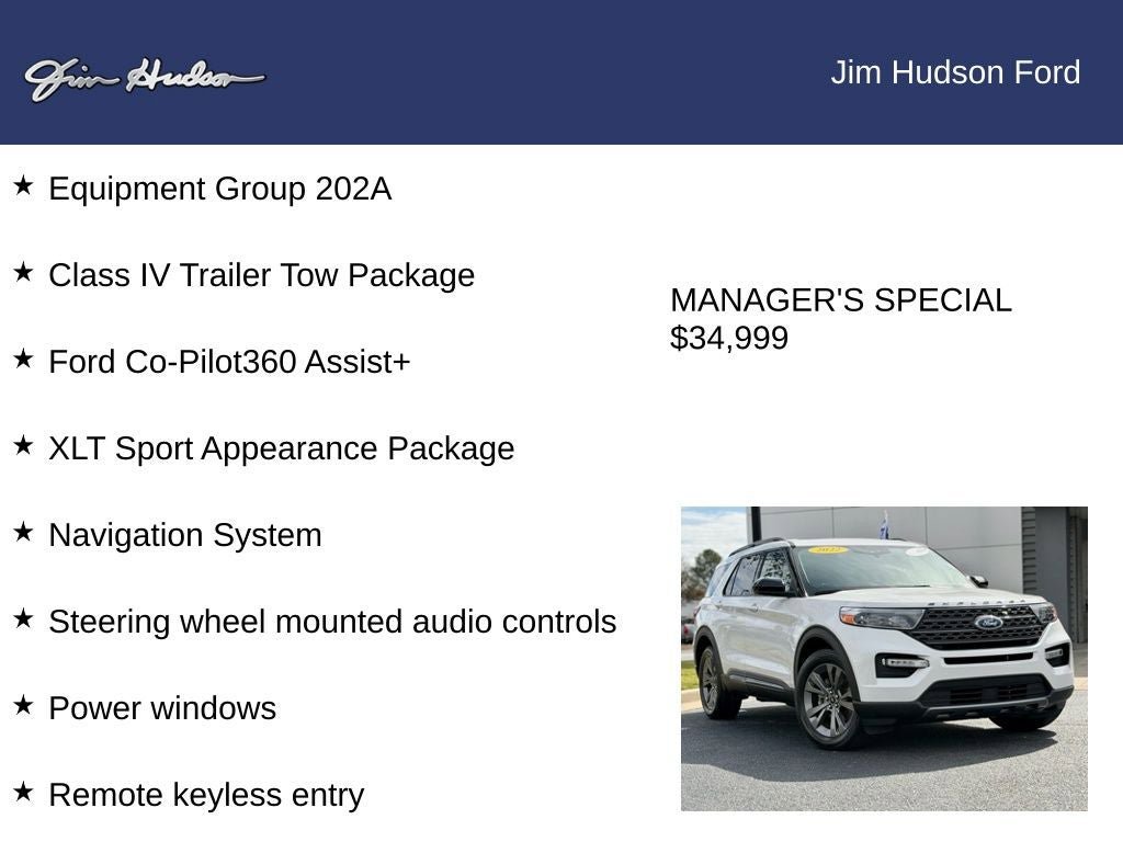 Certified 2022 Ford Explorer XLT w/ Equipment Group 202A AWD/4WD image 12