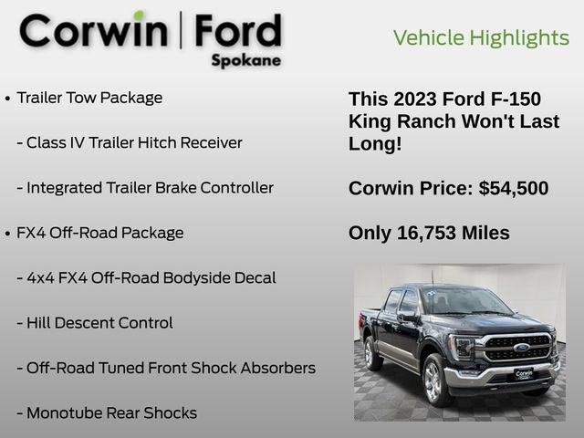 Certified 2023 Ford F150 King Ranch w/ Equipment Group 601A High AWD/4WD image 7