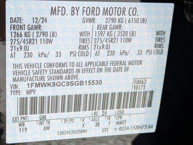 Certified 2025 Ford Explorer ST w/ Sun And Sound Package AWD/4WD image 16