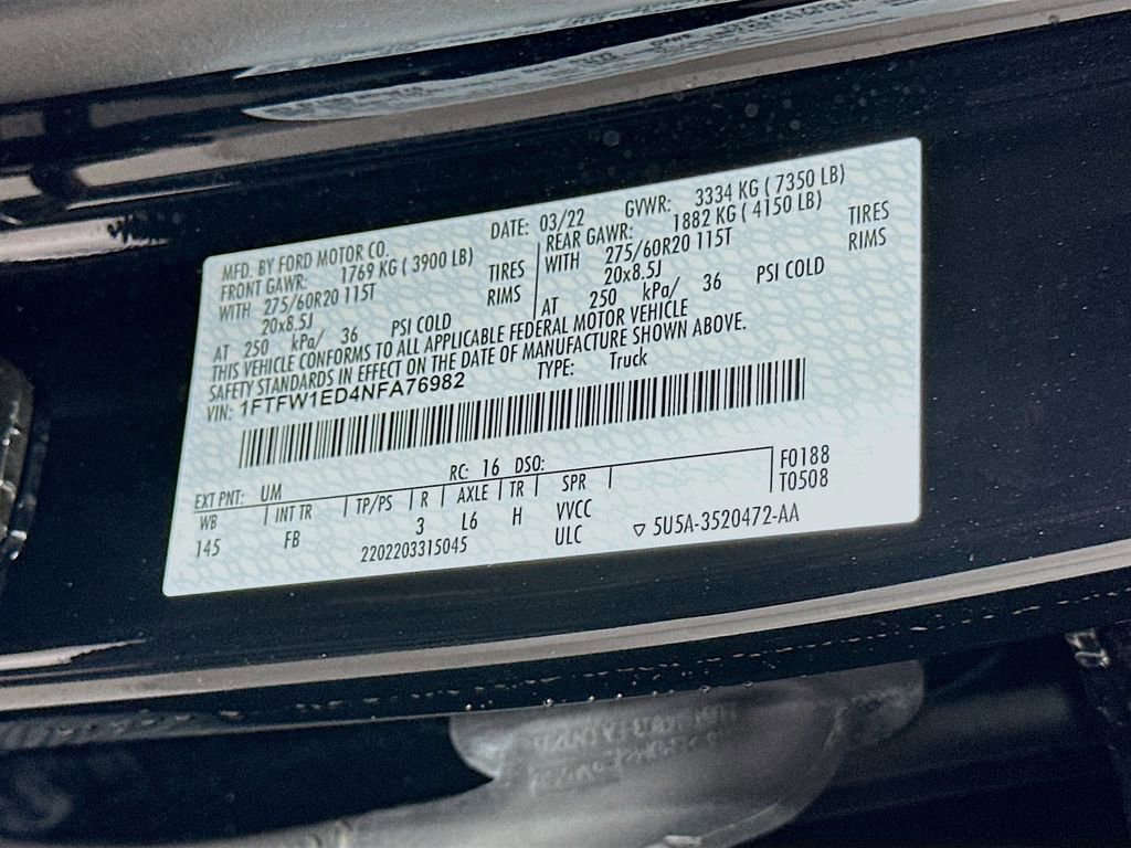 Certified 2022 Ford F150 XLT w/ Equipment Group 302A High image 31