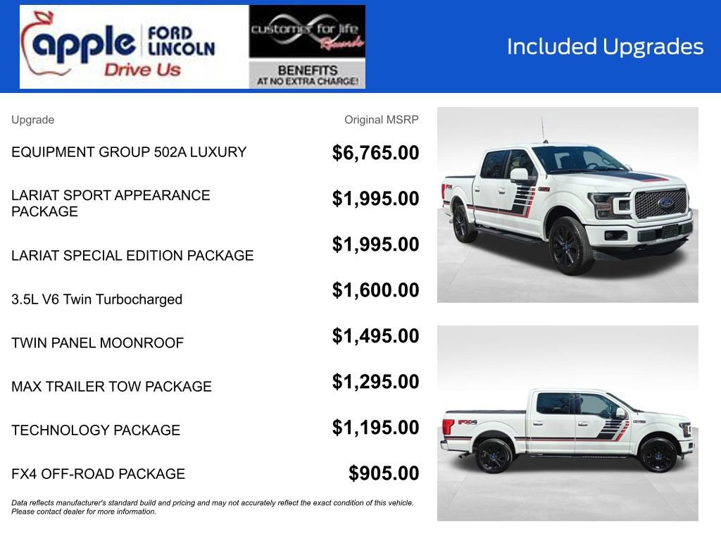 Certified 2020 Ford F150 Lariat w/ Equipment Group 502A Luxury image 10