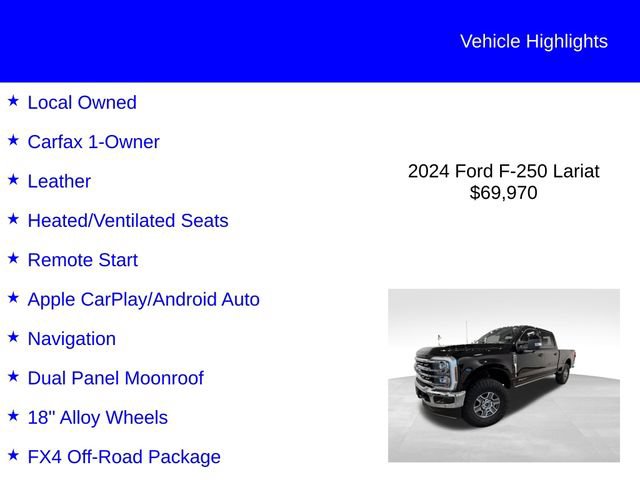 Certified 2024 Ford F250 Lariat w/ Lariat Ultimate Package AWD/4WD image 3