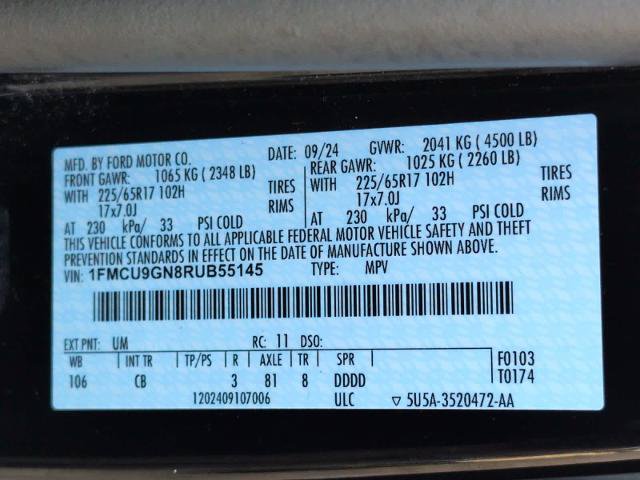 Certified 2024 Ford Escape Active AWD/4WD image 28